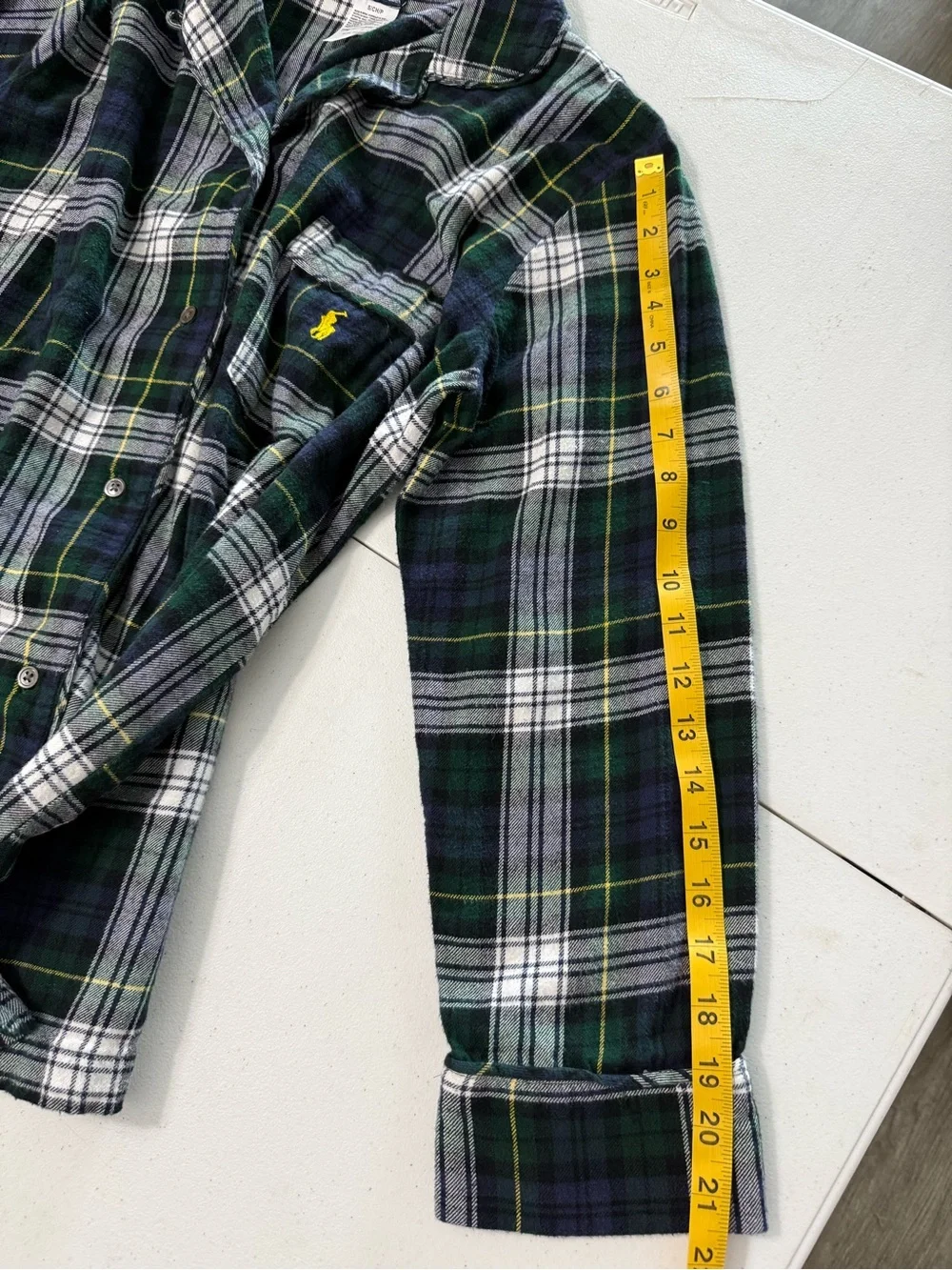 Polo Ralph Lauren Men’s Plaid Pajama Shirt Top size S /CH/ P 100% Cotton